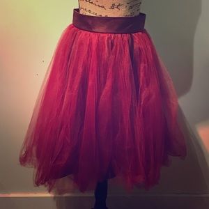 Burgundi Tulle skirt